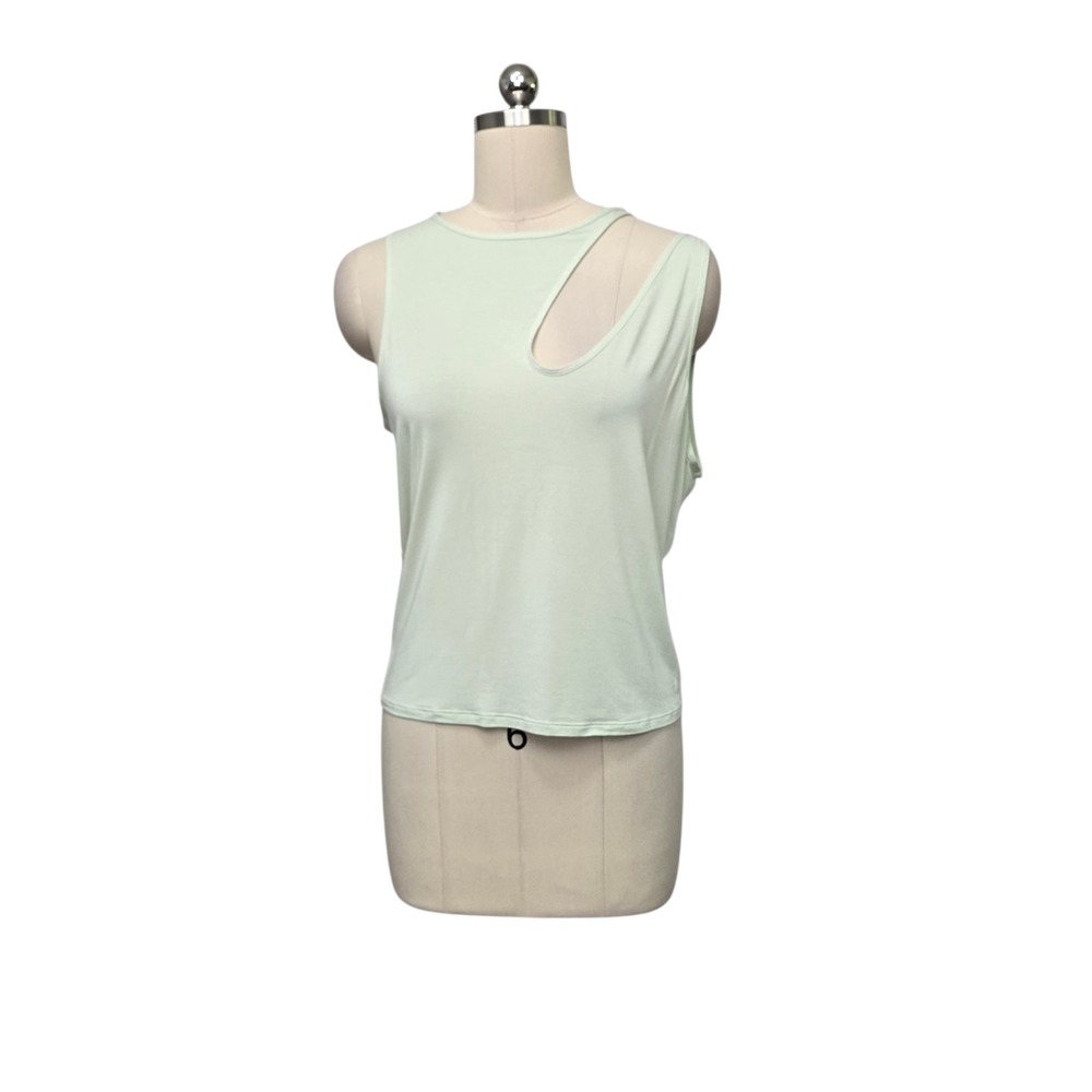 Lululemon‎ Shoulder Cut-Out Yoga Tank Top Mint Green Cutout LW1EHSS Womens 10